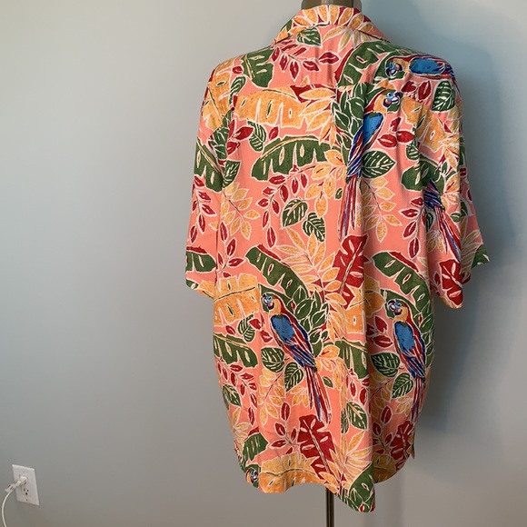 CARIBBEAN NWT MEN’S MULTICOLOR TROPICAL SHIRT LG - Picture 4 of 7